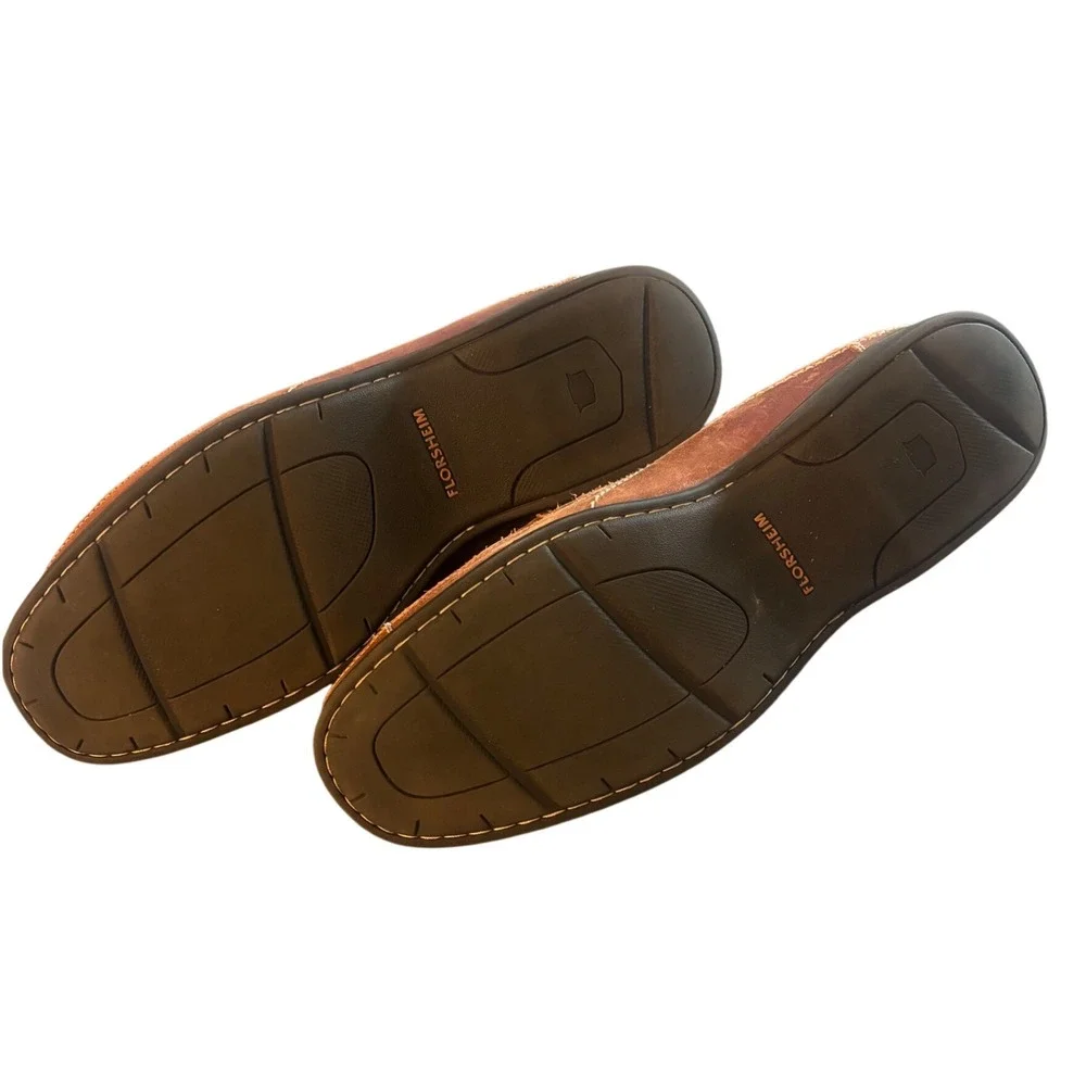 Florsheim Engler Mens 13 D Brown Leather Loafers 2011 Grandpacore Vintage Preppy